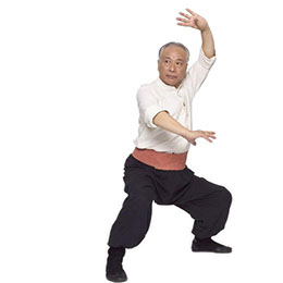 Kung Fu Master posing a Baji Quan stance